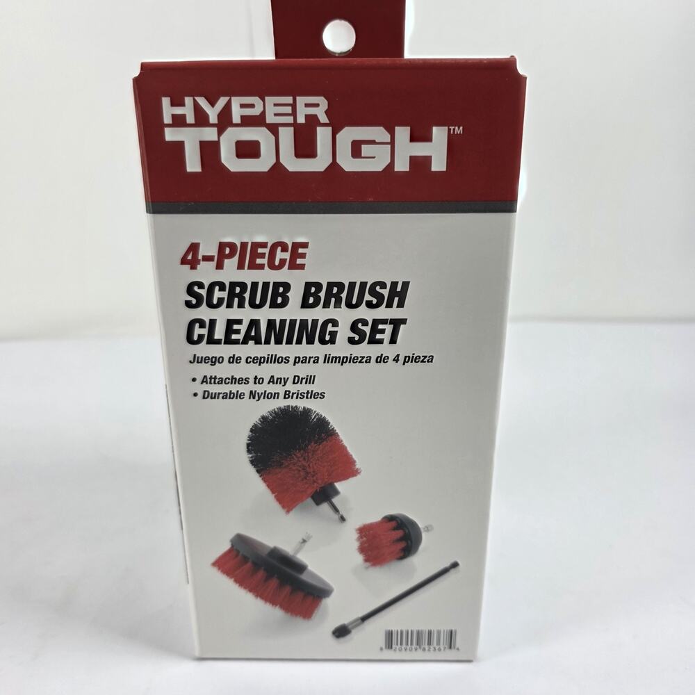 Hyper tough 4-Piece Scrub Brush Cleaning Set